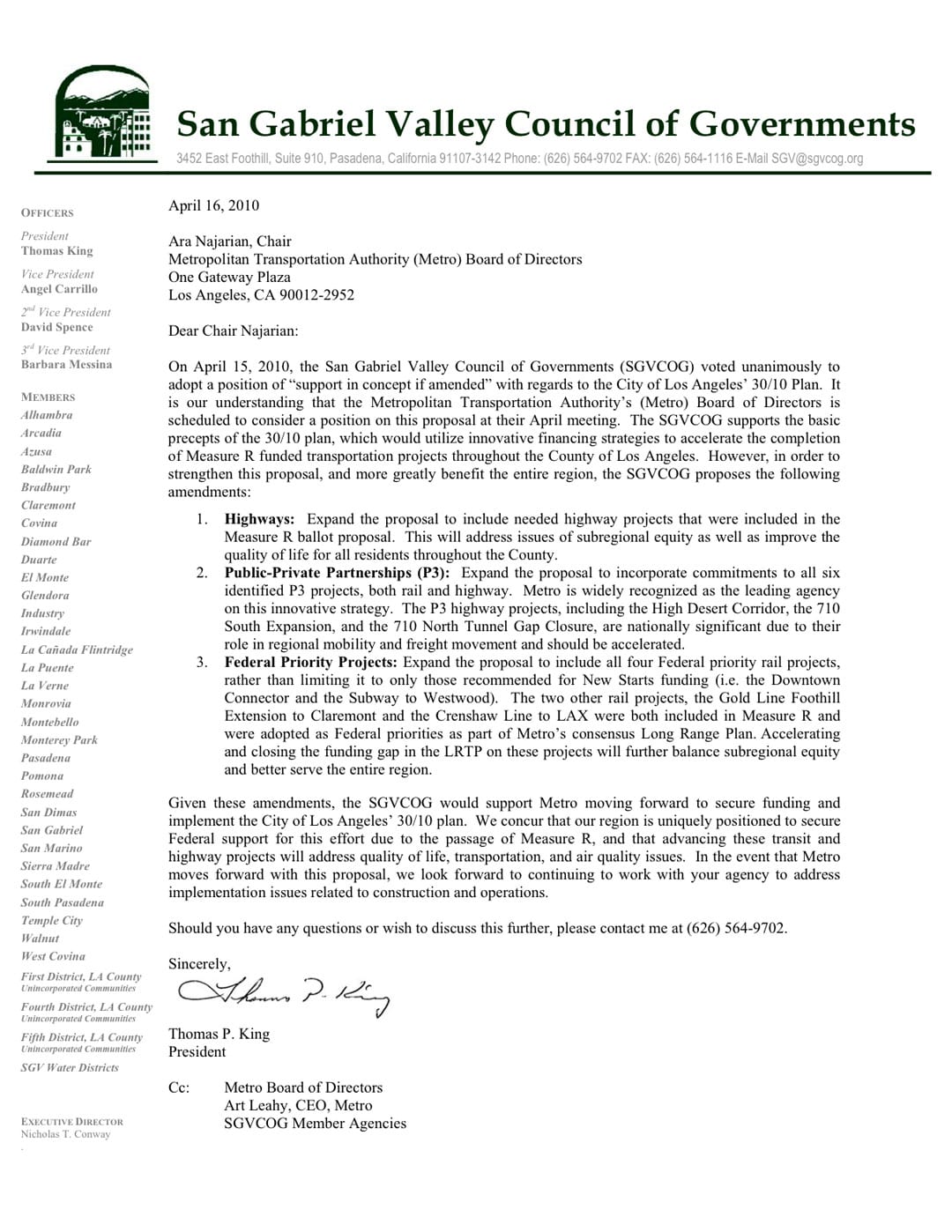 30 10 Letter