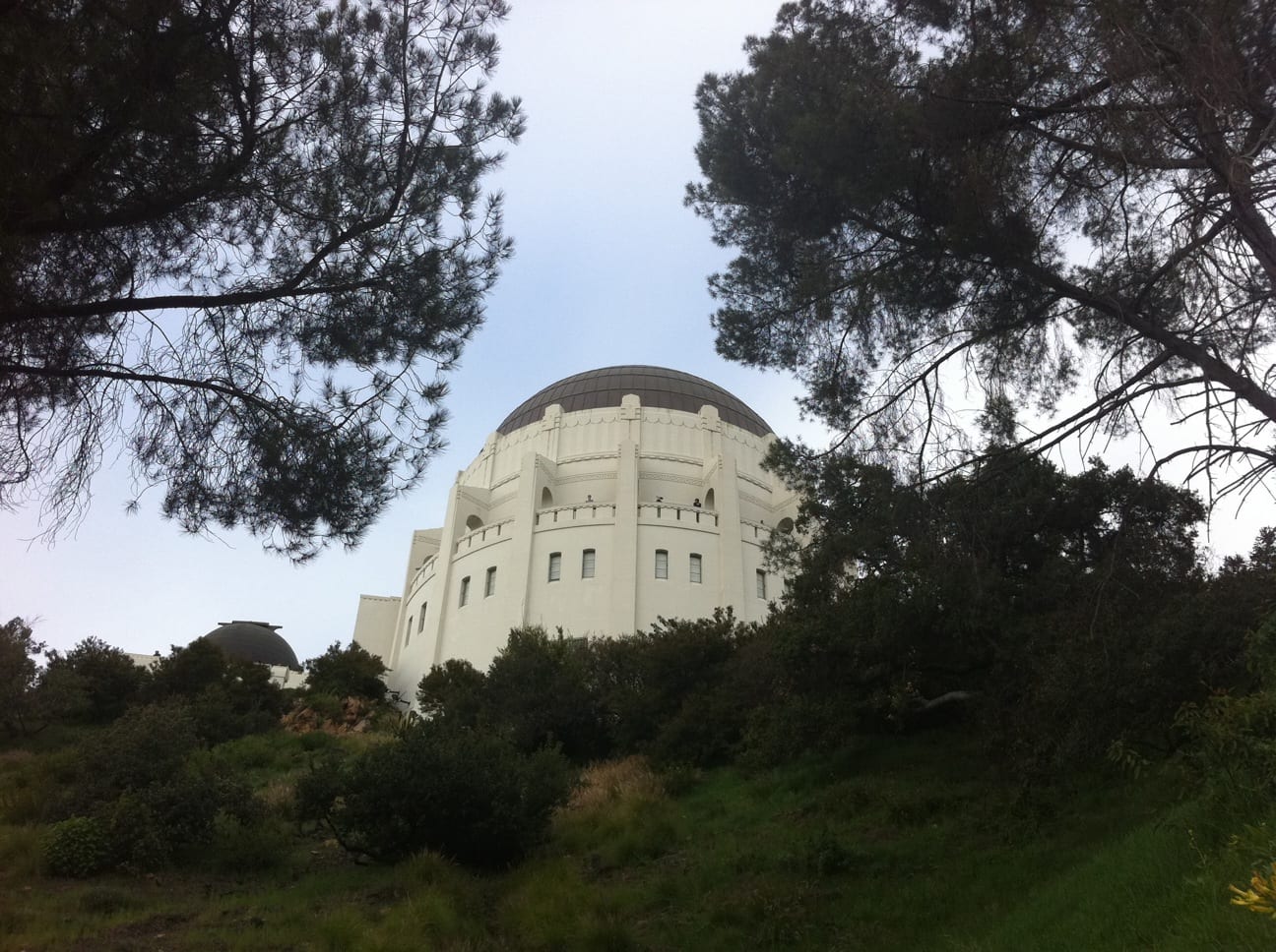 The Griffith Park Observatory seen from the trail. The Griffith Park Observatory seen from the trail.