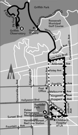 Weekend Observatory Shuttle map. Weekend Observatory Shuttle map.