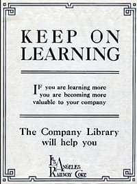 Los Angeles Railway employee outreach poster, circa 1937