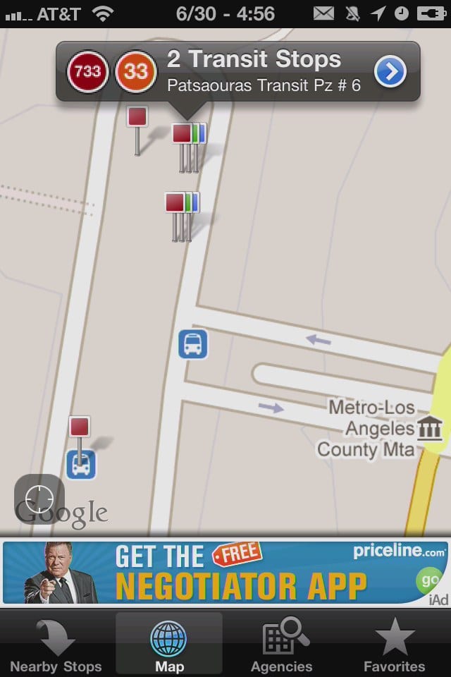 Smart Ride shows real time bus arrivals on handy map interface.