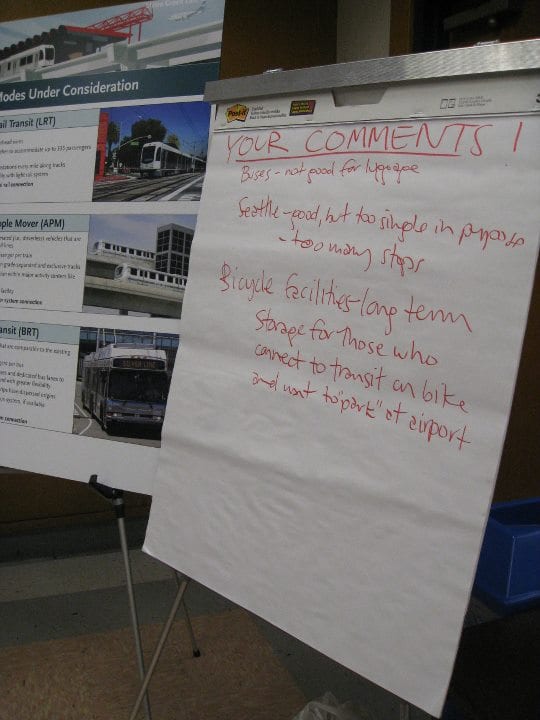 Green Line to LAX Community Workshops solicited comments from attendees. Green Line to LAX Community Workshops solicited comments from attendees.