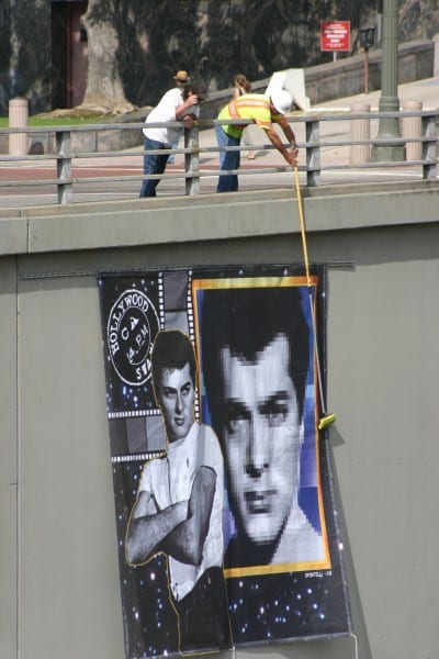 Mural installation of "Tony Curtis" by George Sportelli