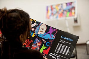 Collector's item: Those who attended the program took home poster personally signed by artist.