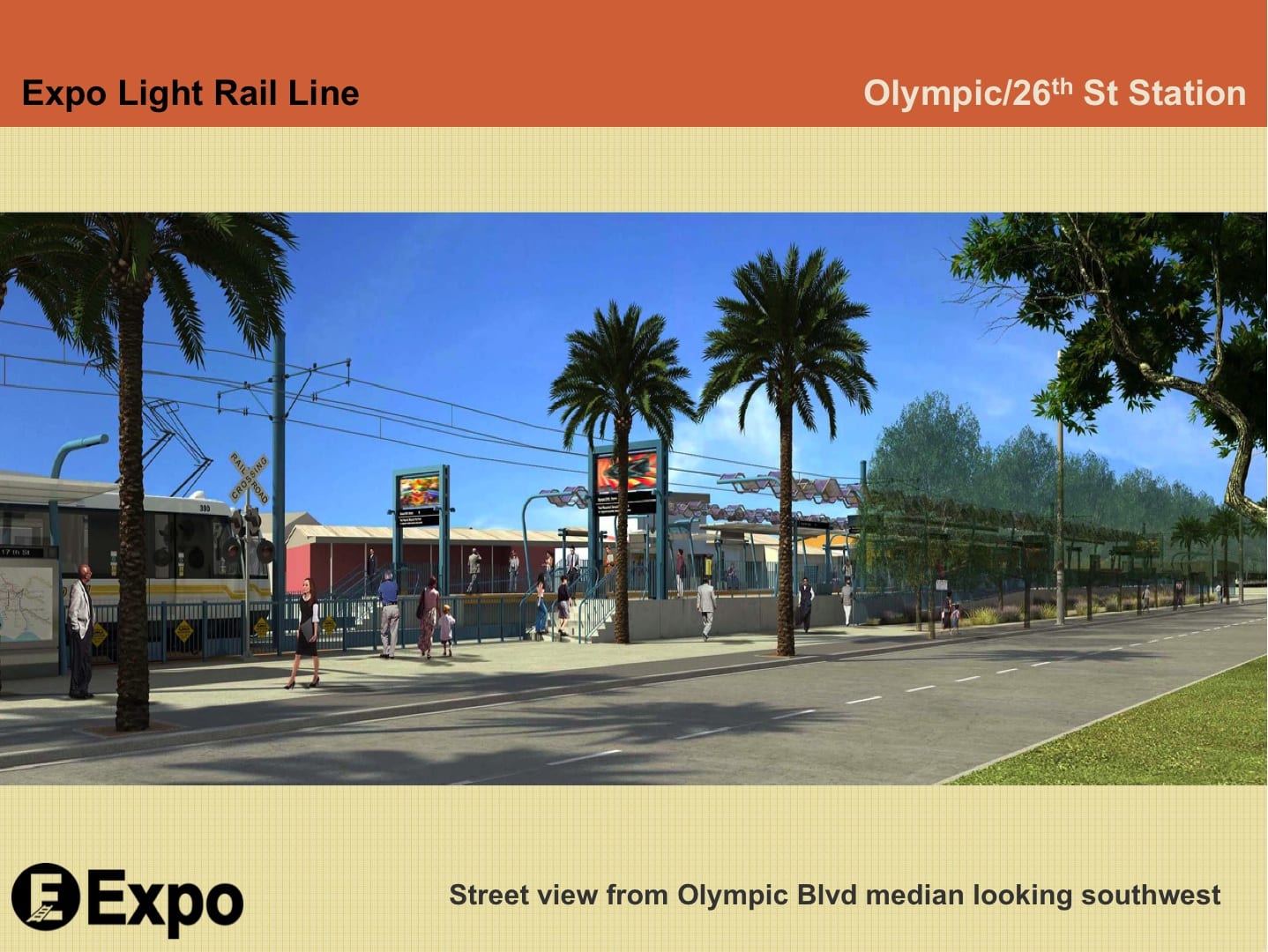 A rendering of the planned Olympic/26th Street station adjacent to the Bergamot Station arts district