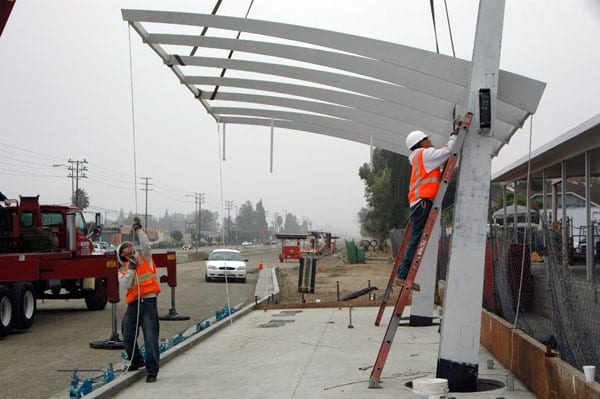Roscoe Station Canopy Construction