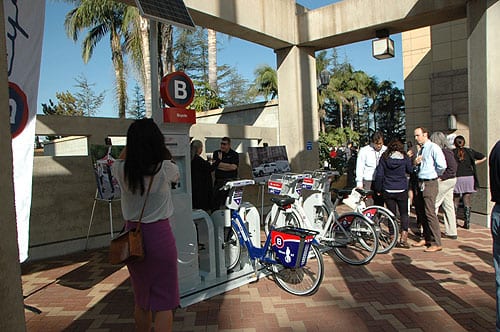 B-Cycle demonstration at Union Station