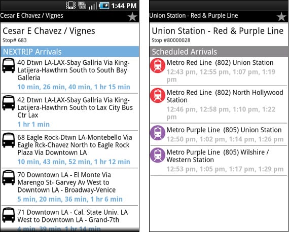 Go Metro for Android Go Metro for Android - Nextrip and scheduled arrivals