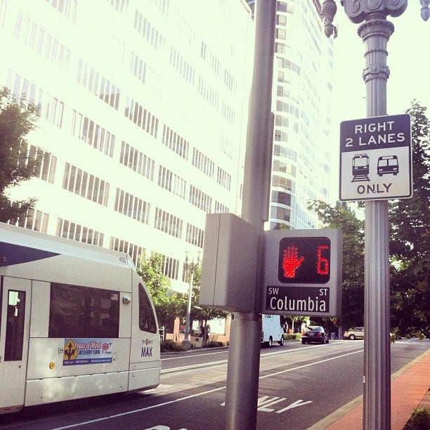 Portland transit lanes