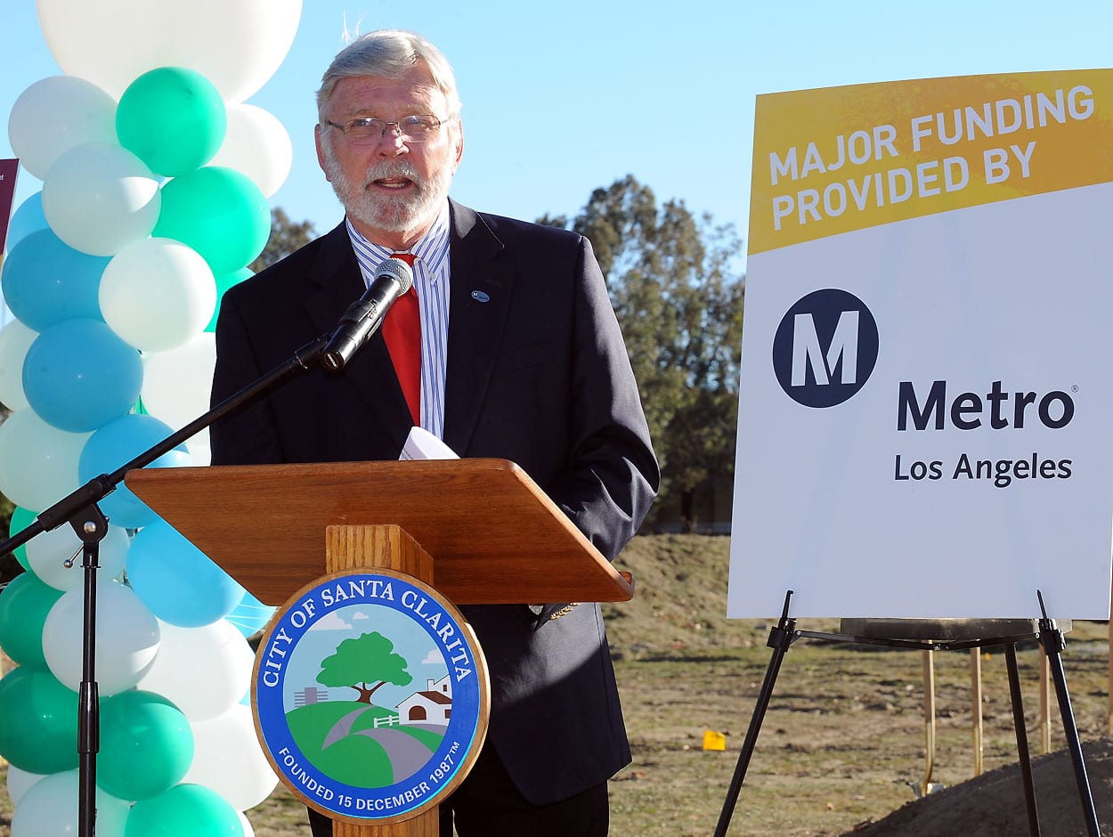 Metro CEO Art Leahy talking at the groundbreaking today. Photo by Juan Ocampo/Metro. 