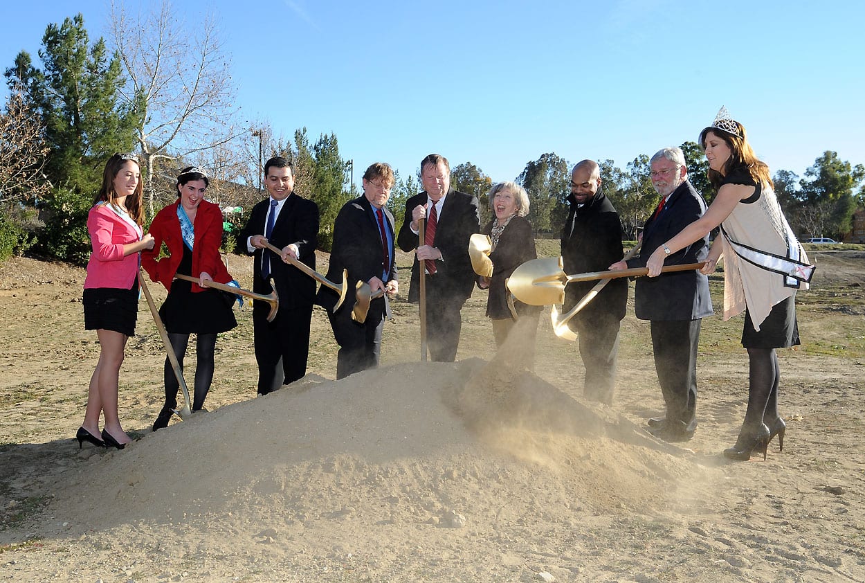 Local officials break ground on the new McBean Parkway Transit Center expansion today in Santa Clarita. Photo by Juan Ocampo/Metro. 