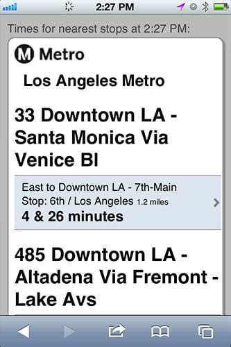 Nextrip mobile web app