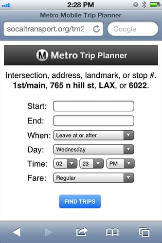 Mobile Trip Planner