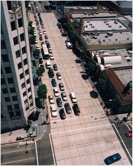 Decking over Hollywood Boulevard at the intersection of Hollywood and Highland. Photo: Metro.