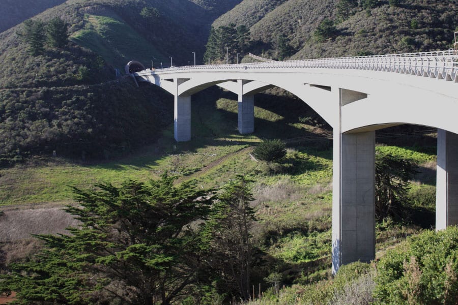 The new bridge leading to the new tunnel. Photo: Caltrans.