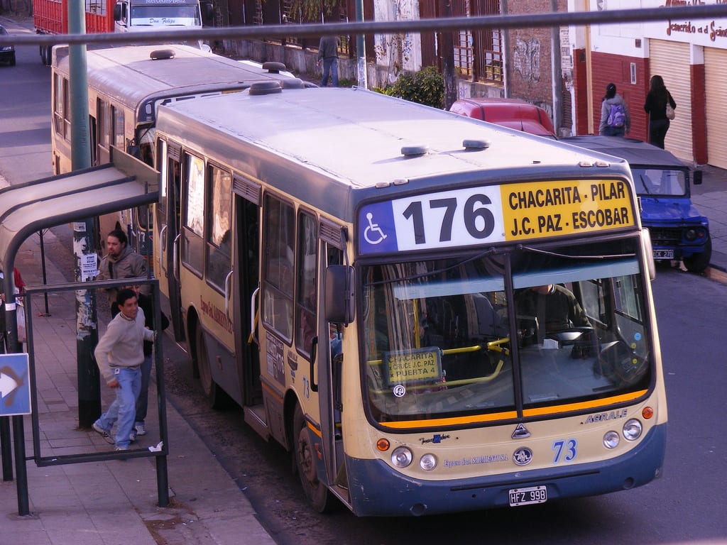 A bus in Buenos Aires, photographed in 2009. Photo by ag2078, via Flickr creative commons. 