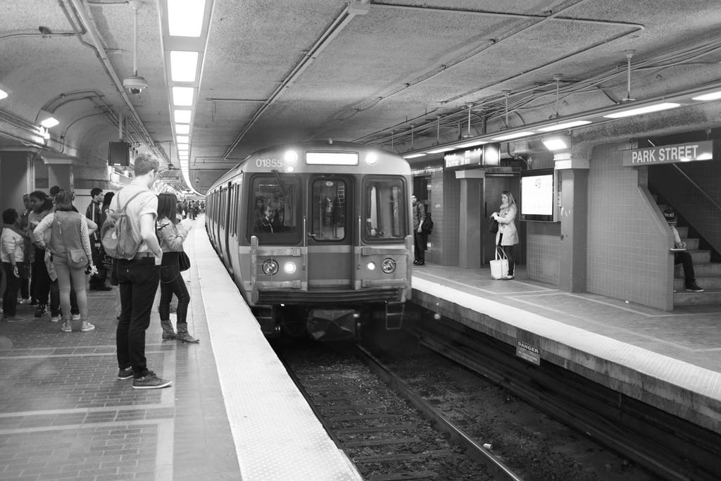 The Boston T's Park Street station. Photo by Dylan Pech, via Flickr creative commons.