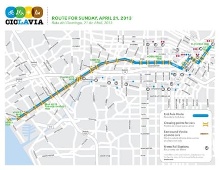 CicLAvia map 2013.