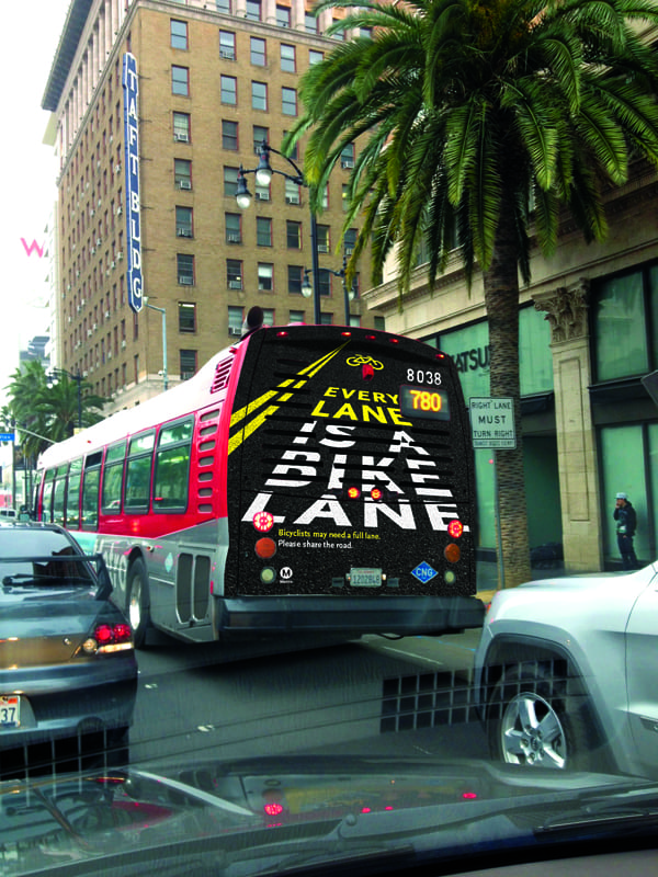 Bike Safety campaign on Metro buses throughout Los Angeles County