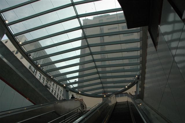 Pershing Square Station Canopy. Photo by Jose Ubaldo/Metro.