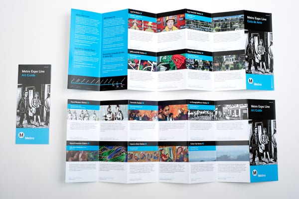 Metro Expo Line Art Guide, displaying artwork at all ten Expo Line stations.