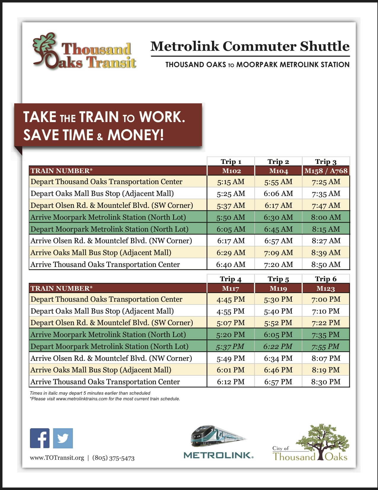 Metrolink Schedule FINAL 07012013