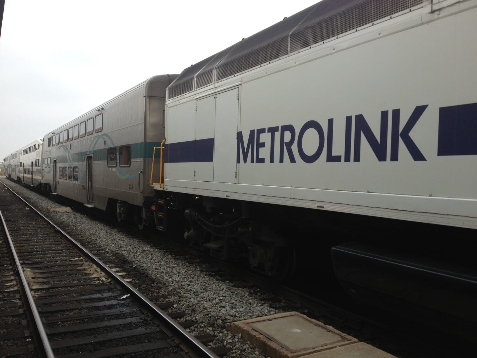 Metrolink Antelope Valley train waiting at Union Station.