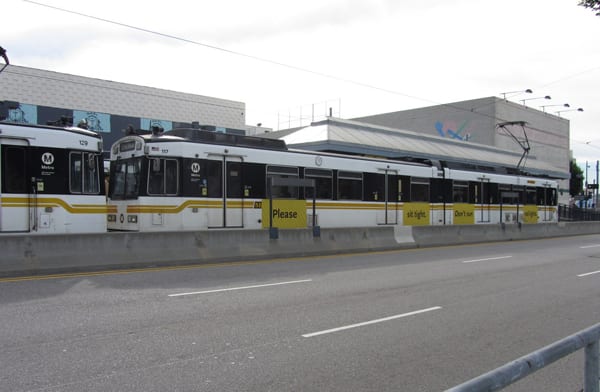 Existing train designs, featured on the Blue and Expo Lines.