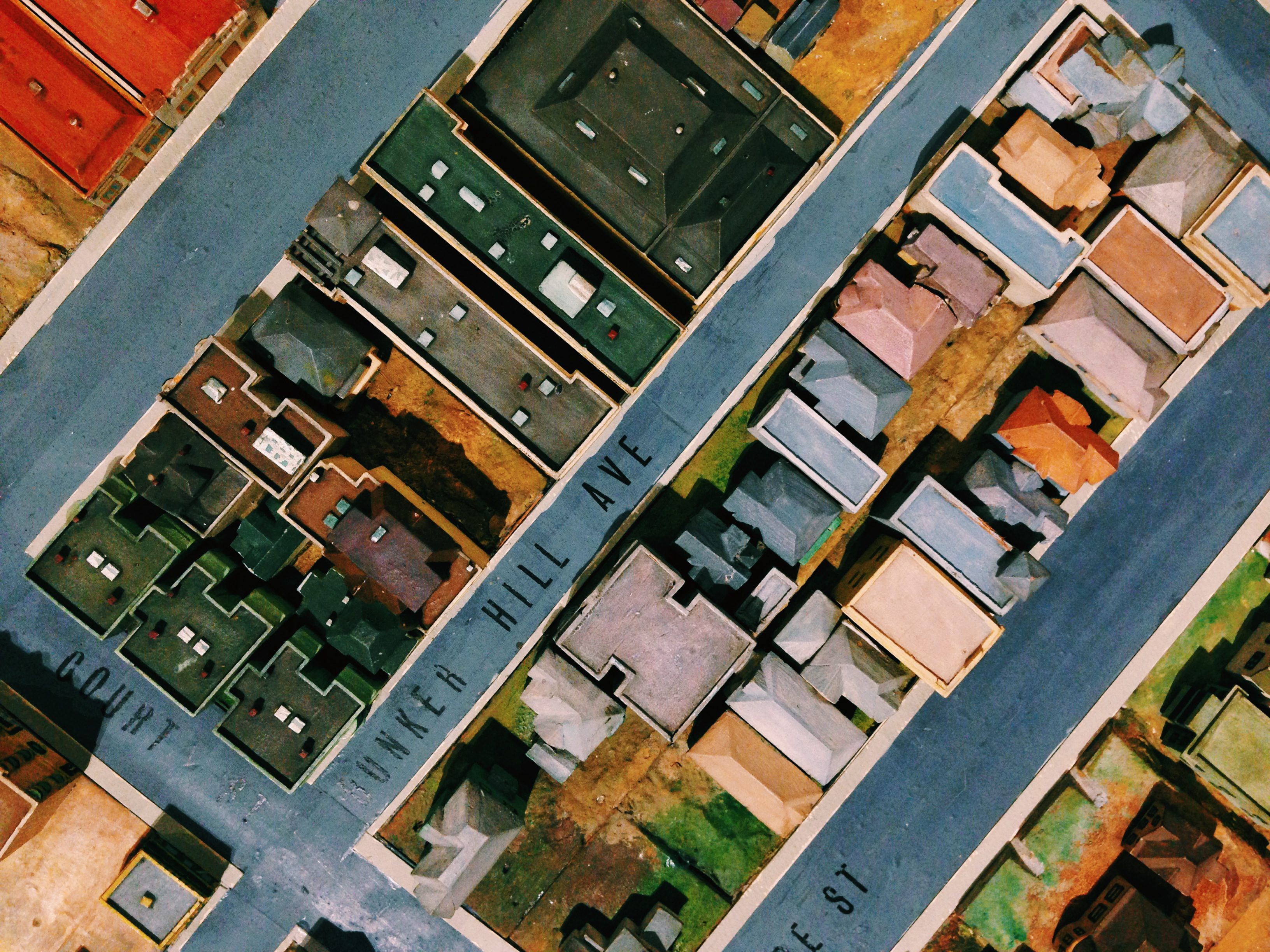 ART OF TRANSIT: The model of downtown Los Angeles in 1940 in the Museum of Natural History's "Becoming L.A." exhibit. Photo by Steve Hymon.