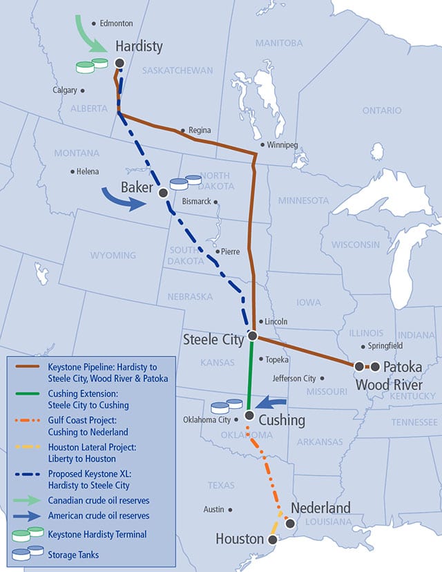 Map: TransCanada. 