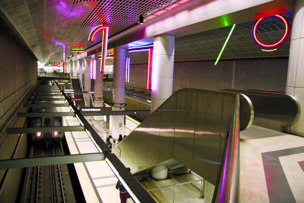 Pershing Square Station, Antonakos, Artist. Photo: Metro Creative Services. 