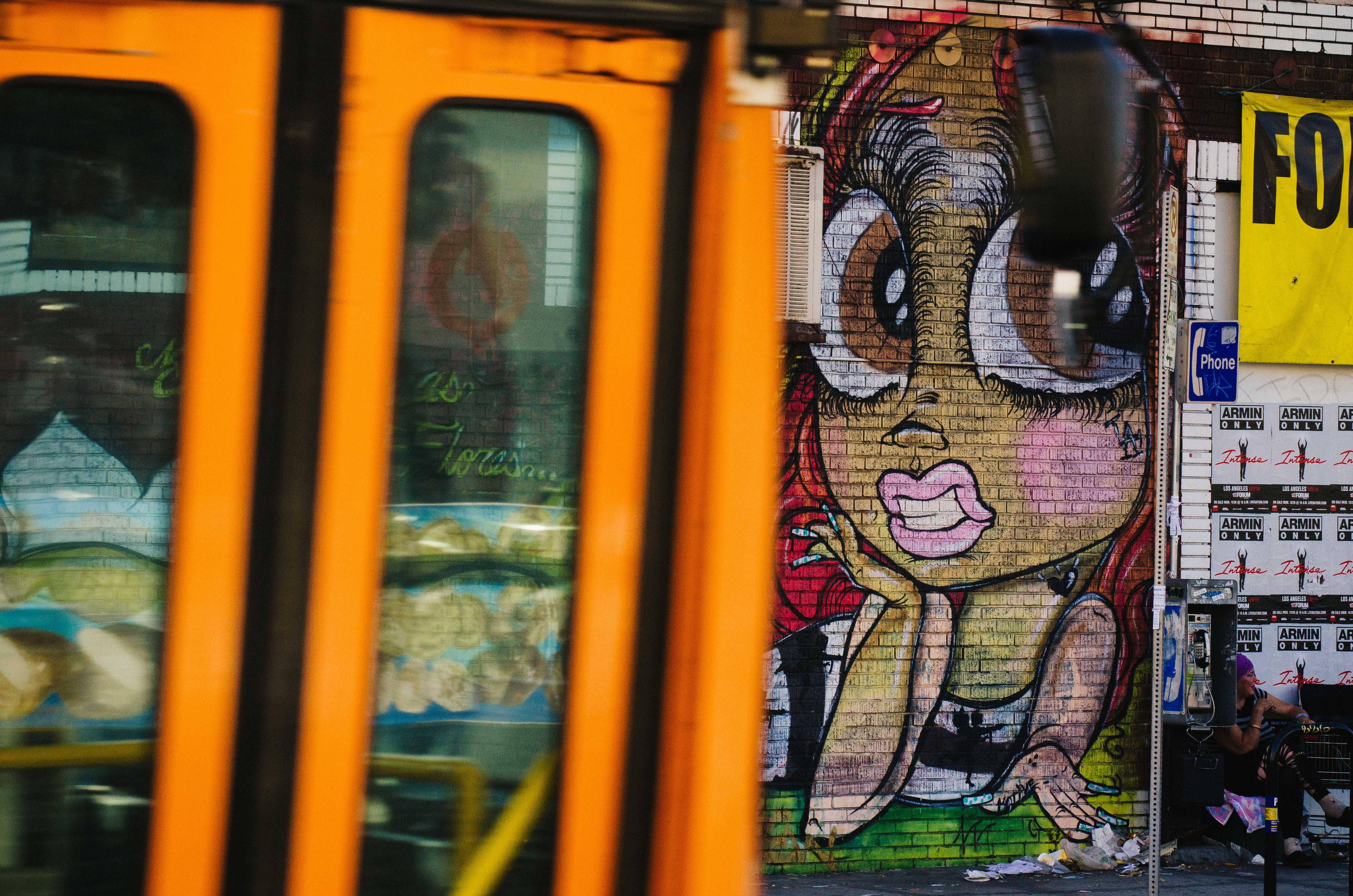 A Metro local near the intersection of 7th & Hoover in Los Angeles. Photo by Steve Hymon/Metro. 