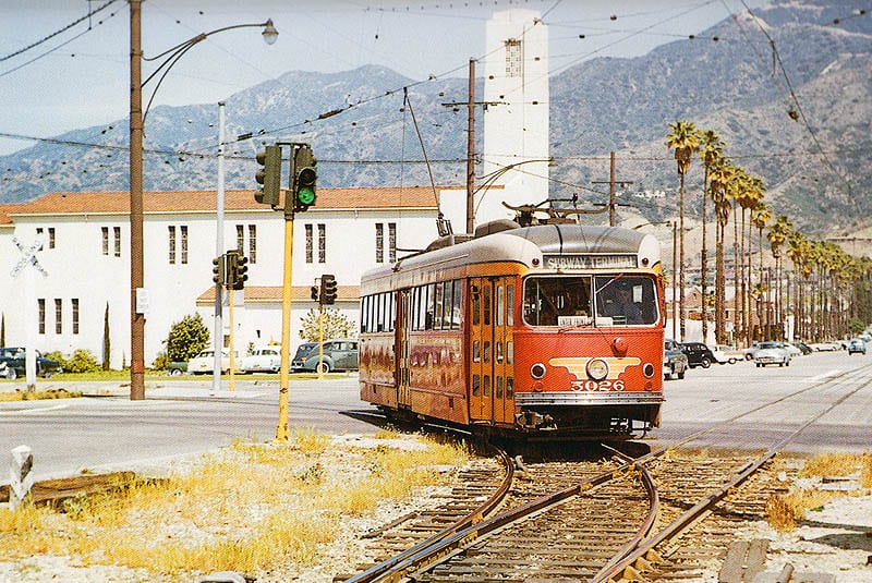 PE_#5025_Glenoaks_BL_&_Brand_BL_bound_for_LA_Apr_12_1955