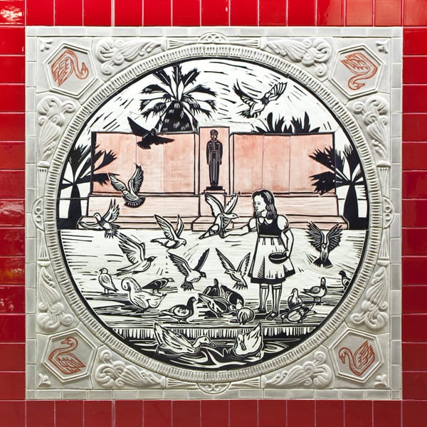Westlake/MacArthur Park Station, MacArthur Park, Urban Oasis (detail),  Sonia Romero, Artist. Photo: Metro Creative Services.