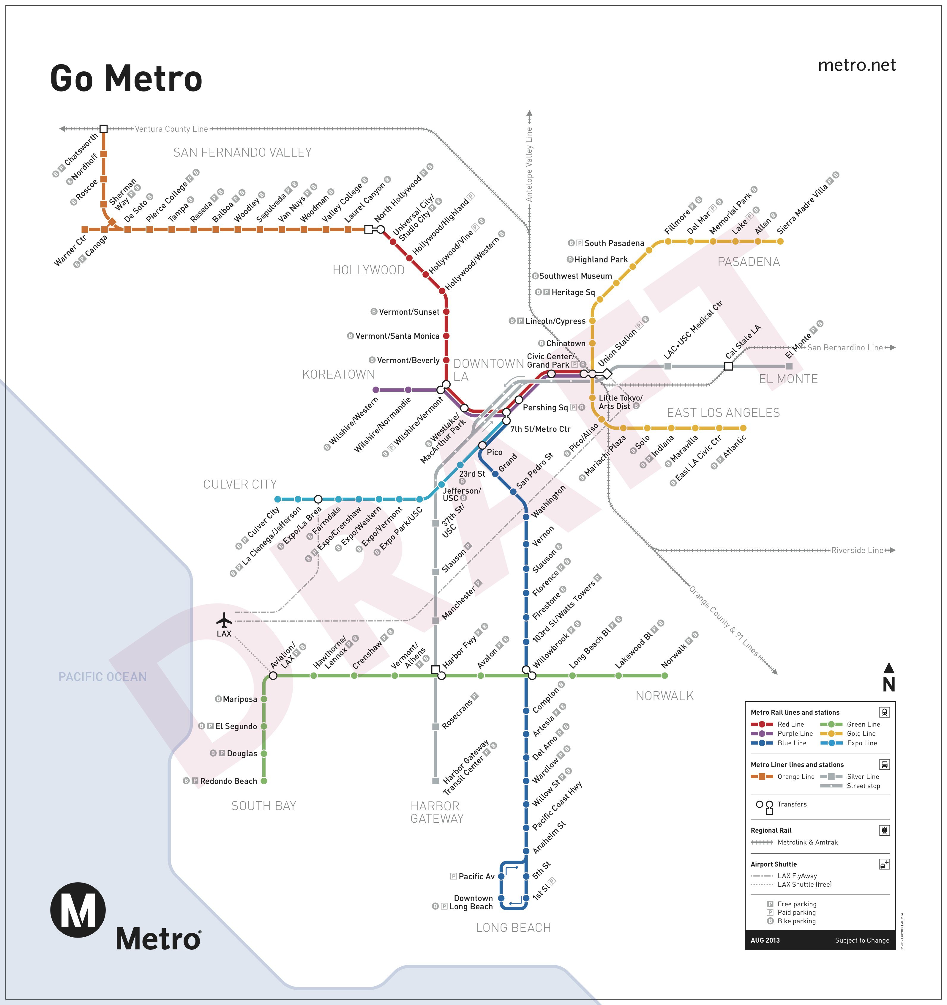 Click above to see Metro interactive rail map.