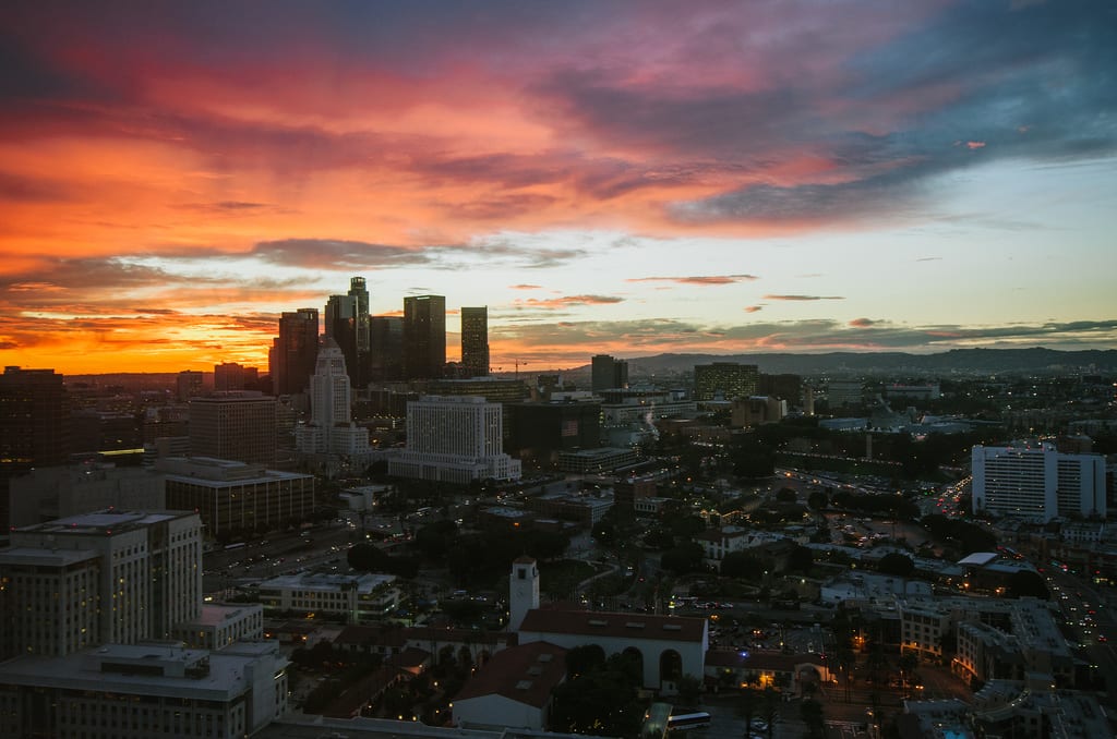 A lovely November evening as seen from the Metro mothership. Photo by Steve Hymon/Metro. 