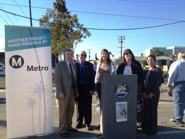 From this afternoon's ribbon cutting. Photo: Metro