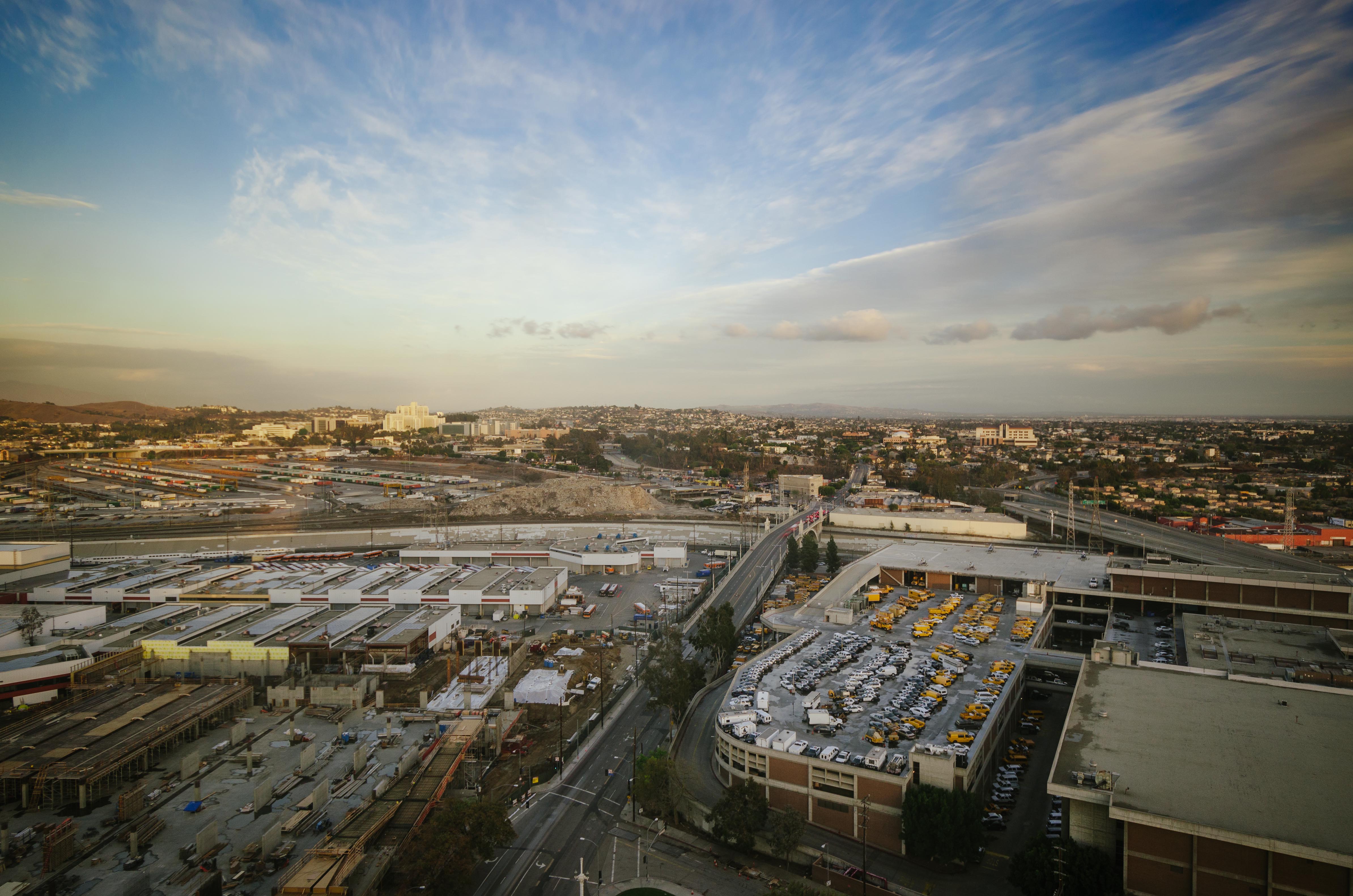 One way to make traffic vanish: long exposures! The view late Thursday from The Source's window on the world. Photo by Steve Hymon/Metro.