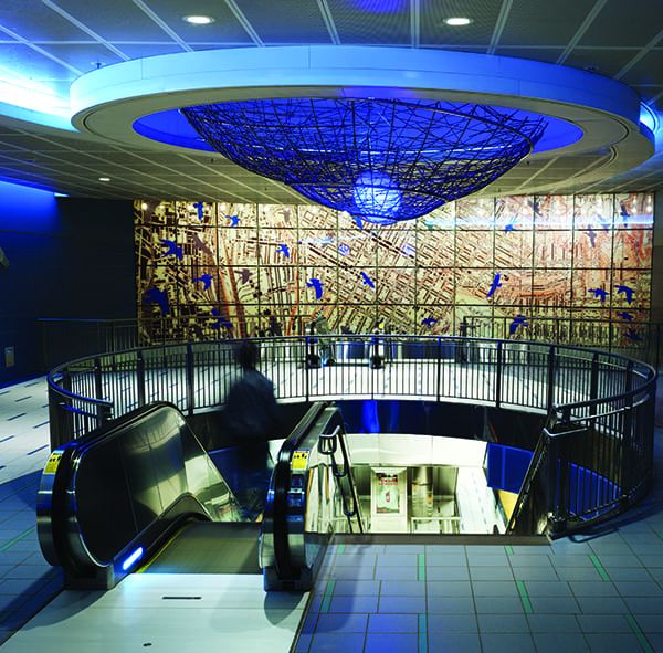 Artwork at Soto Station by Nobuho Nagasawa