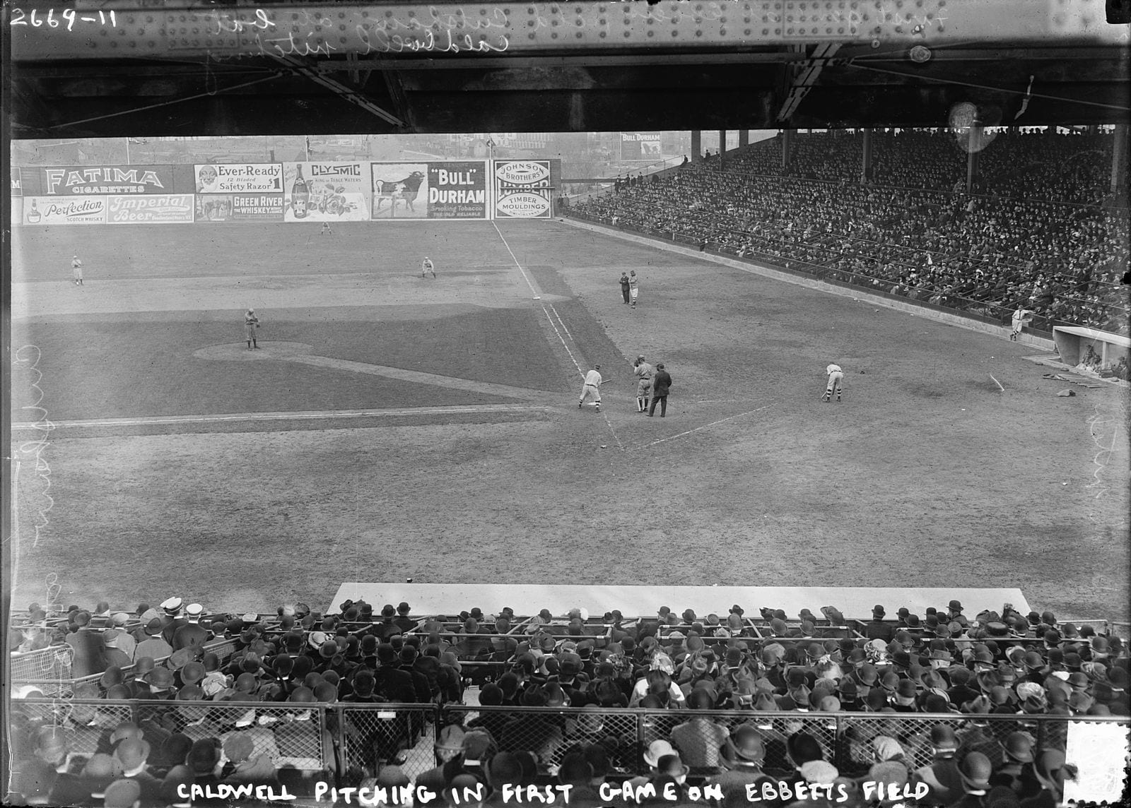 Happy REAL opening day, baseball fans and Metro Riders. Above, the first game at Ebbetts Field.