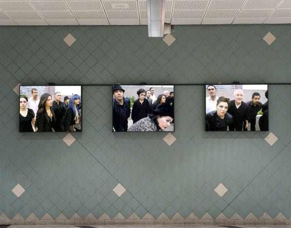 Photo lightboxes on display in one of the Red Line stations. The series is intended to contribute something visually engaging for customers and enhance the overall experience of taking transit.