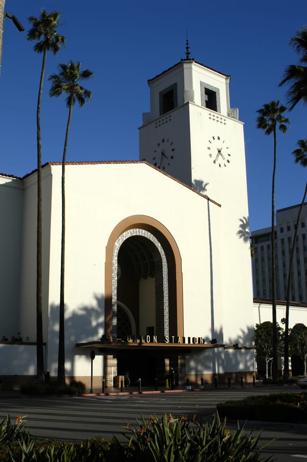 Union Station's iconic façade facing Alameda Street