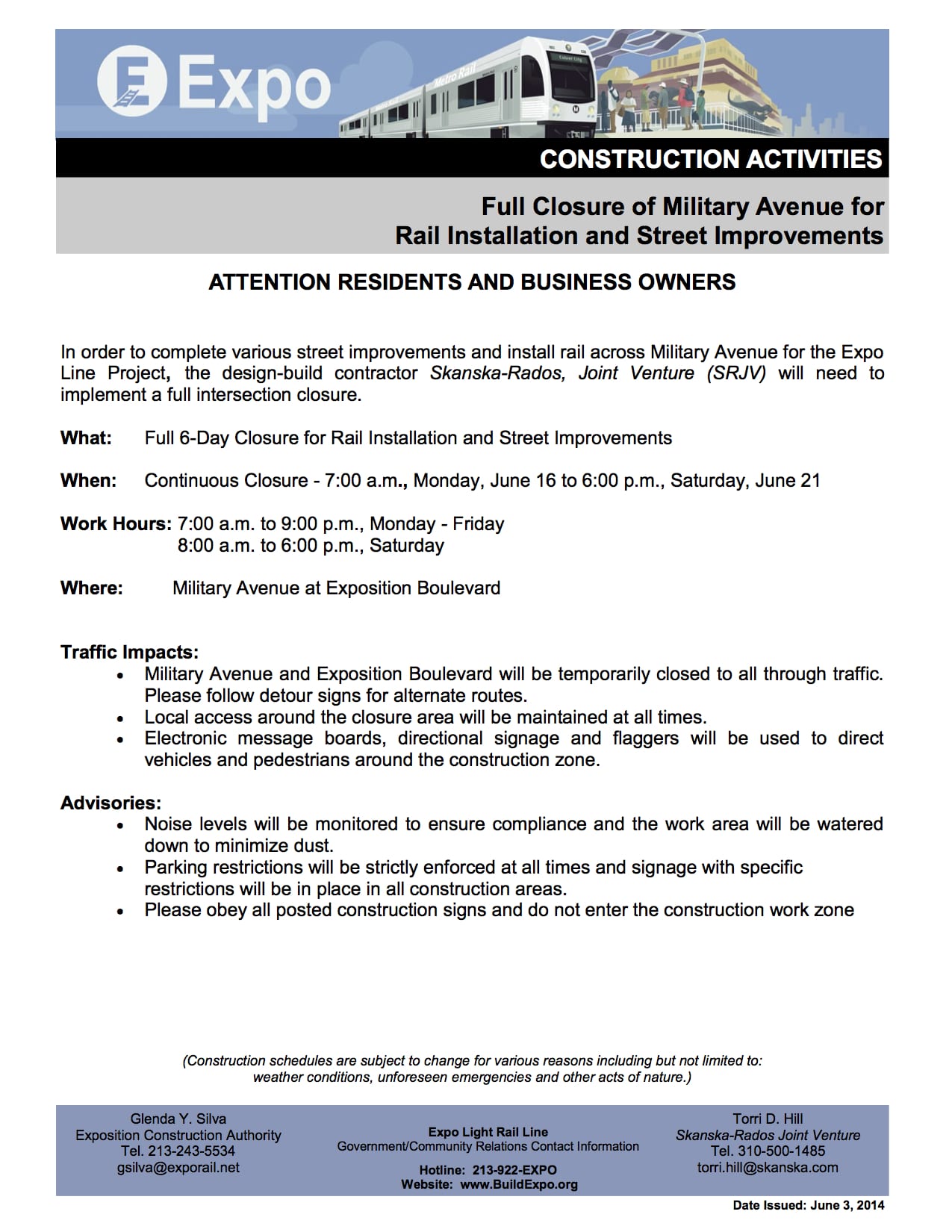 060314-EXPO-P2-CONSTRUCTION-NOTICE-Military-Avenue-Rail-Crossing-Installation-Notice