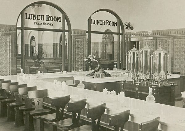 Lunchroom at Chicago Dearborn Station. From Appetite for America, courtesy of the Gordon Chappell Collection, Denver Public Library.