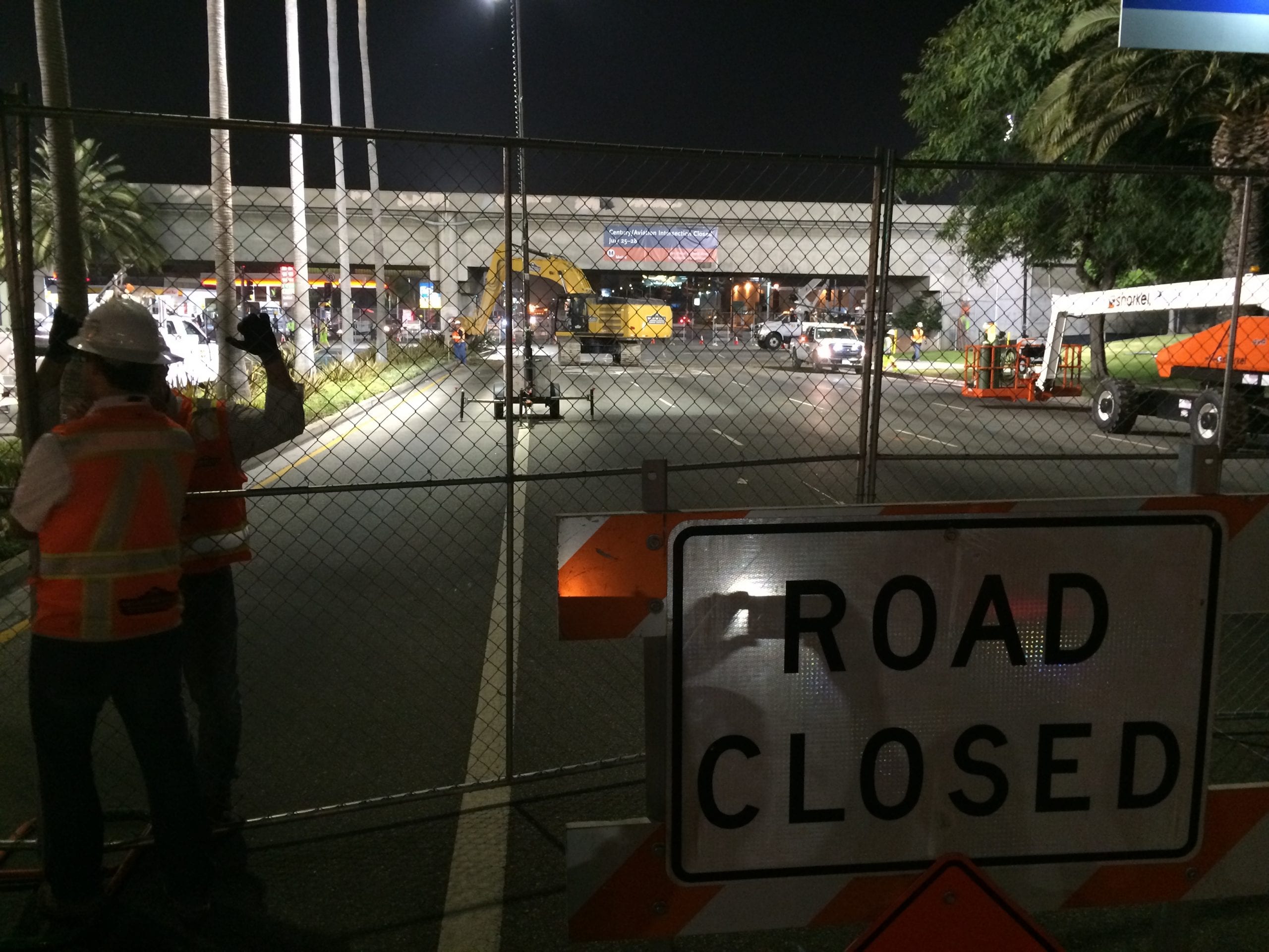 Looking east on Century Boulevard. Photo by Jose Ubaldo/Metro.