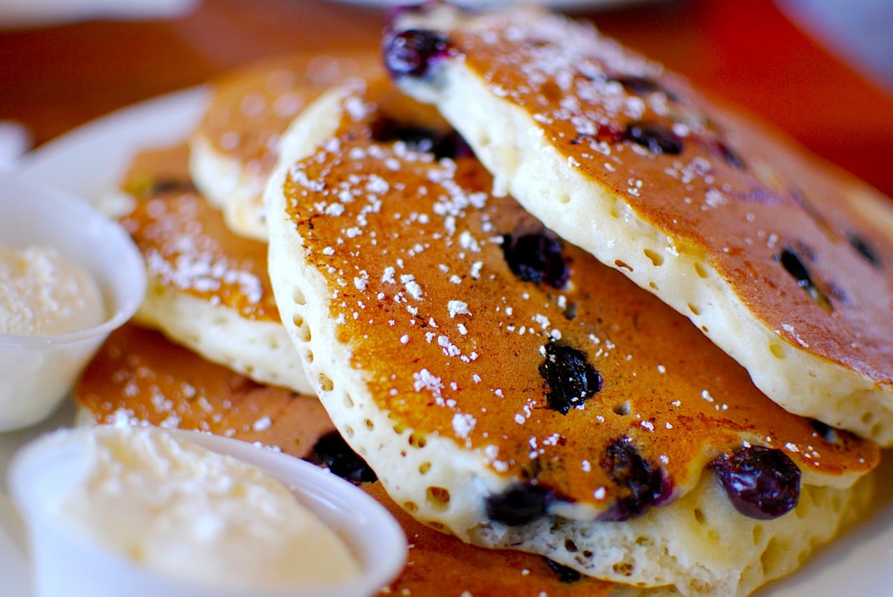 Delicious pancakes and more to be had at the LA Weekly Pancake Breakfast this Sunday--a short walk from Westlake/MacArthur Park Station. Image by Janine/Flickr CC