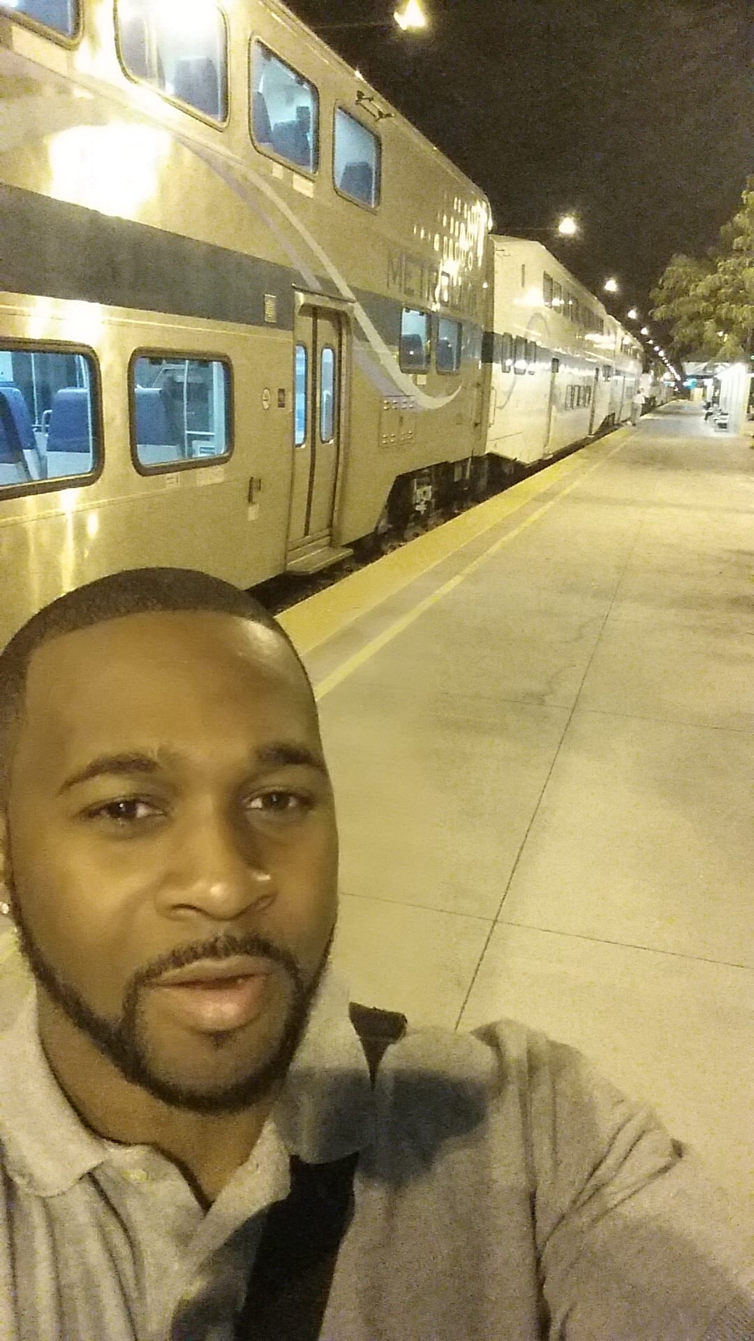 Commuter Ryan Long walks to his Metrolink station so early in the morning, it's still dark out!