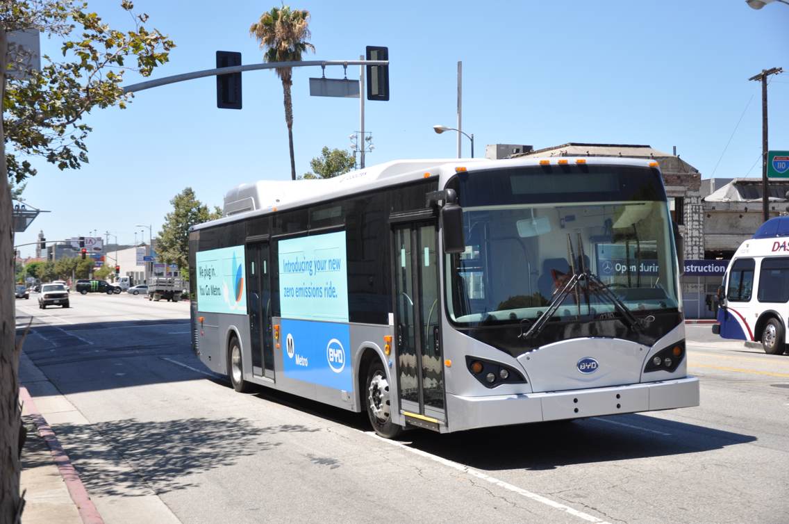 One of five new electric buses ordered by Metro and build by BYD will be on display at Altcar Expo. Photo Credit: BYD