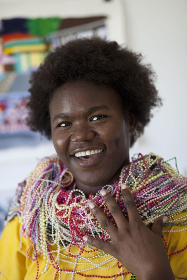 Artist Nzuji de Magalhaes in her studio.