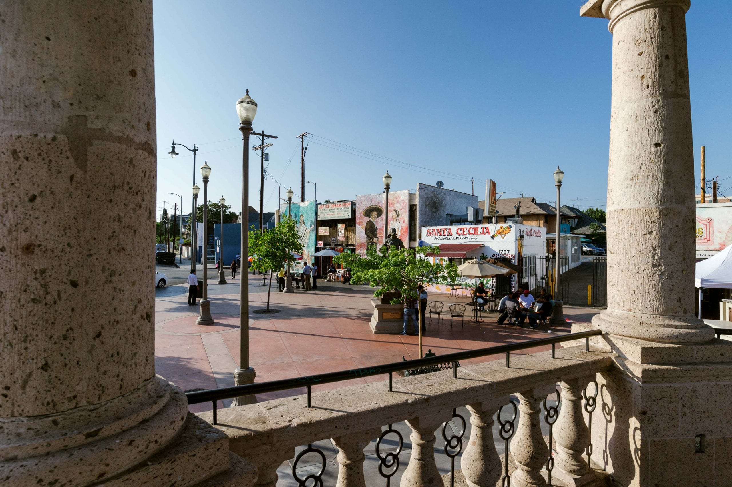 A view of part of the plaza from the gazebo. Photo by Steve Hymon/Metro.